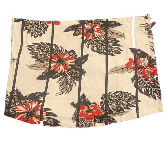 MENS DISTORTION HAWAIIAN FLORAL TEAL BLUE RED TANK TOP T-SHIRT SIZE M - Picture 3 of 8